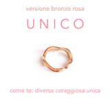 NOVITA' ANELLO UNICO  IN BRONZO ROSA -l'anello simbolo di forza e coraggio