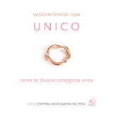 NOVITA' ANELLO UNICO  IN BRONZO ROSA -l'anello simbolo di forza e coraggio